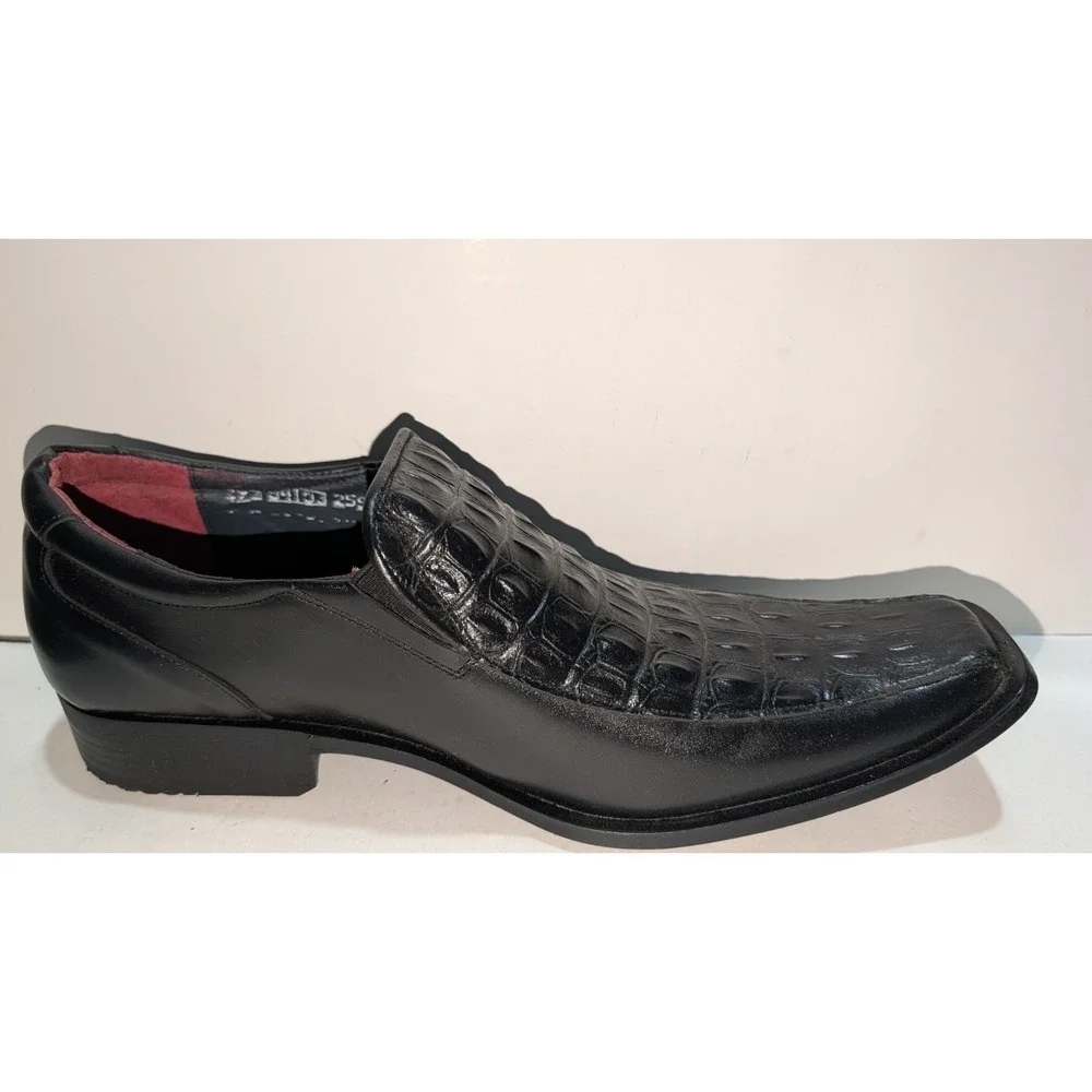 Lamasini Bull LEATHER Men's Loafer Dress Shoes Wedding Prom Formal 10 Black‎